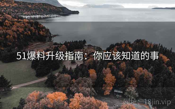 51爆料升级指南：你应该知道的事