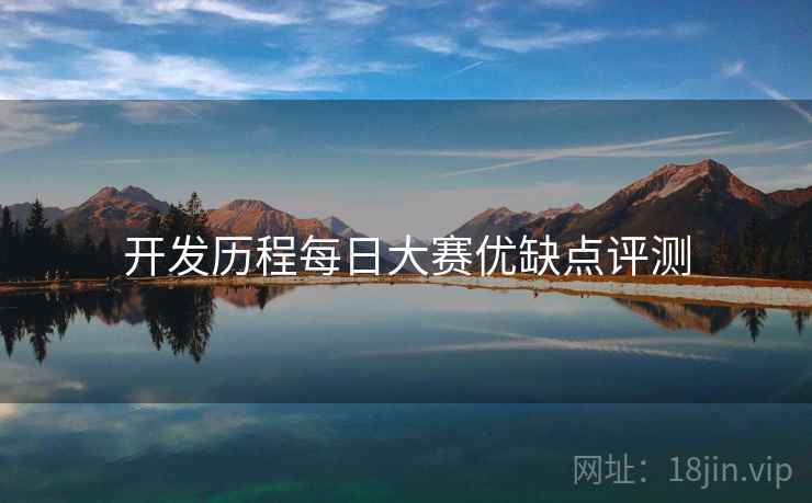 开发历程每日大赛优缺点评测