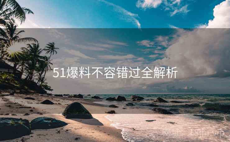 51爆料不容错过全解析