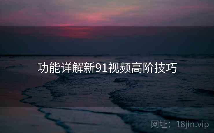 功能详解新91视频高阶技巧
